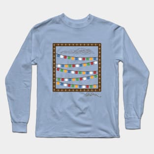 Prayer Flags and Mountains Long Sleeve T-Shirt